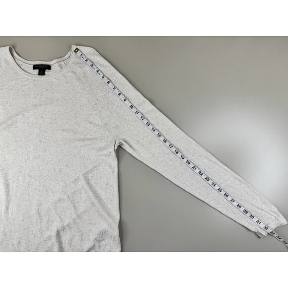 Banana Republic Men’s Silk Linen Sweater M Oatmeal Crewneck Smart Preppy Minimal - Picture 3 of 10